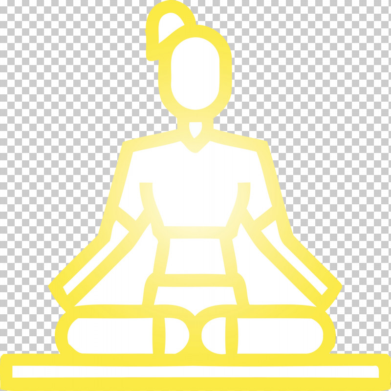 Yellow Physical Fitness Balance Meditation PNG, Clipart, Balance, Meditation, Paint, Physical Fitness, Watercolor Free PNG Download