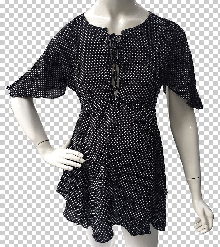 Polka Dot Sleeve Blouse Dress Neck PNG, Clipart, Bata, Black, Black M, Blouse, Clothing Free PNG Download