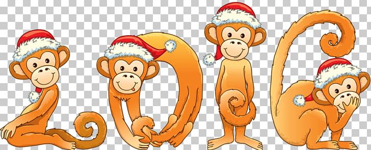 Monkey Chinese New Year PNG, Clipart, Animals, Cartoon, Chinese Zodiac, Christmas Decoration, Christmas Frame Free PNG Download