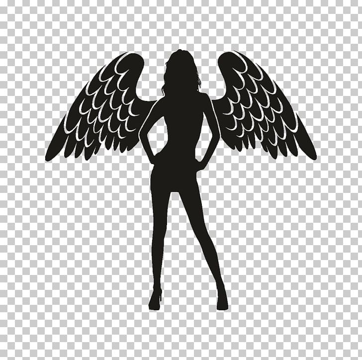 Wall Decal Angel Sticker Michael PNG, Clipart, Black And White, Decal, Demon, Devil, Fantasy Free PNG Download