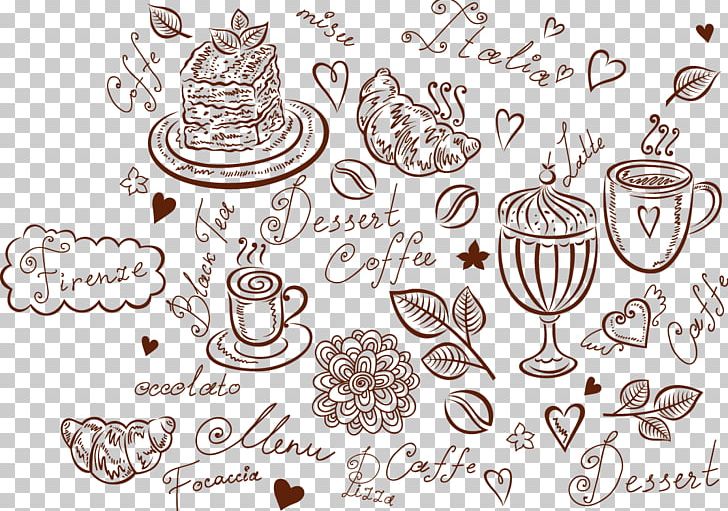 Food Dessert Drawing Illustration PNG, Clipart, Bread, Bread Vector, Coffee, Dessert Vector, Dish Free PNG Download