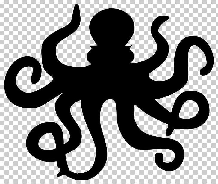 Octopus Silhouette Drawing PNG, Clipart, Animals, Art, Artwork, Autocad Dxf, Black And White Free PNG Download