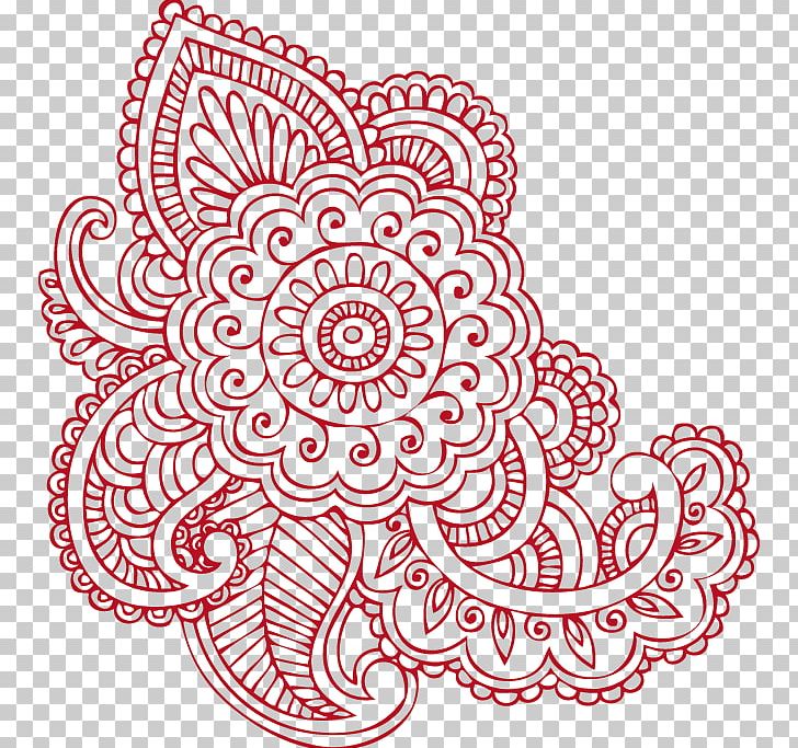 Henna Mehndi Tattoo Drawing Flower PNG, Clipart, Area, Art, Black And White, Circle, Drawing Free PNG Download