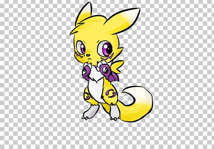Renamon Digimon Character Line Art Yellow PNG, Clipart, Animal Figure, Art, Artwork, Canidae, Carnivoran Free PNG Download