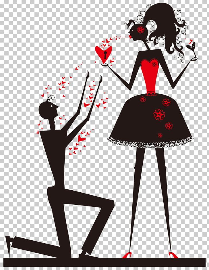 Romance Marriage Proposal Art PNG, Clipart, Animals, Art, Black, Black And White, Drawing Free PNG Download