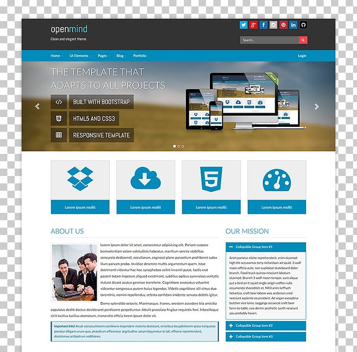 Web Page Web Template System Website PNG, Clipart, Advertising, Bootstrap, Brand, Cascading Style Sheets, Display Advertising Free PNG Download