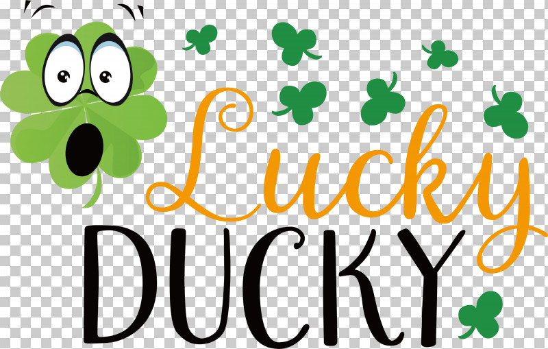 Lucky Ducky Patricks Day Saint Patrick PNG, Clipart, Cartoon, Flower, Green, Happiness, Leaf Free PNG Download