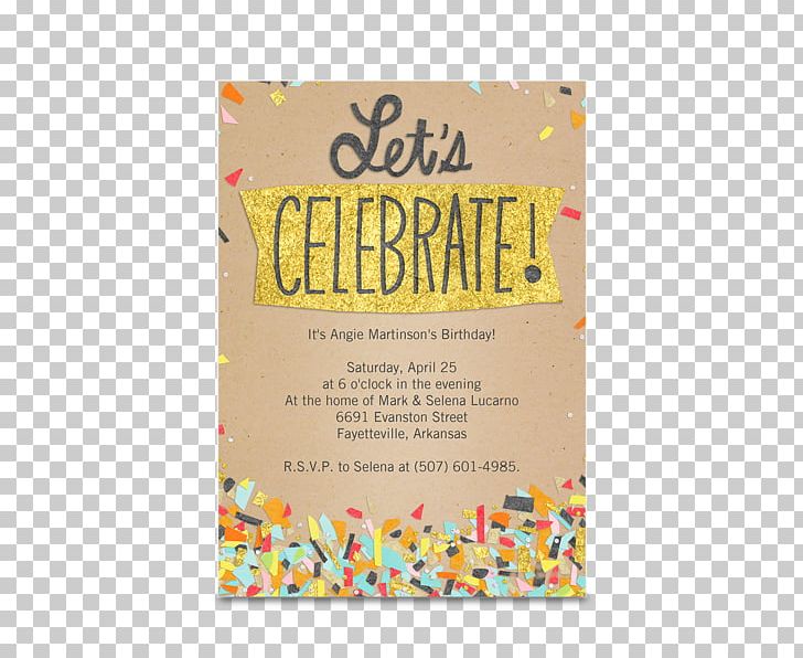 Confetti Party Birthday Apartment Wedding Invitation PNG, Clipart,  Free PNG Download