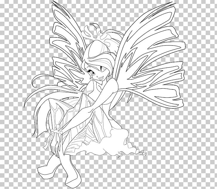 Bloom Stella Flora Coloring Book Sirenix PNG, Clipart, Adult, Artwork, Black And White, Bloom, Book Free PNG Download