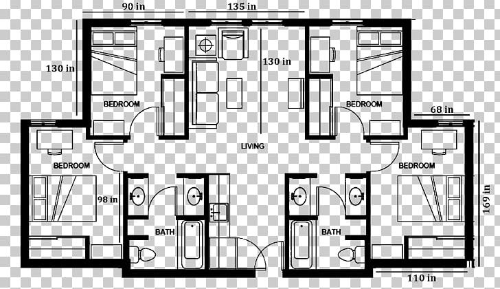 Southern Oregon University Floor Plan Dormitory House Room PNG, Clipart, Angle, Apartment, Architecture, Area, Black And White Free PNG Download