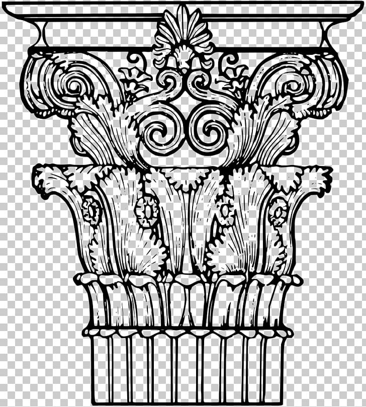 Corinthian Order Column Drawing Classical Order Capital PNG, Clipart, Architectural Drawing, Architectural Style, Architecture, Artwork, Black And White Free PNG Download