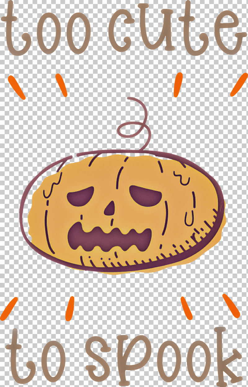 Halloween Too Cute To Spook Spook PNG, Clipart, Cartoon, Christmas Day, Halloween, Jackolantern, Orange Free PNG Download