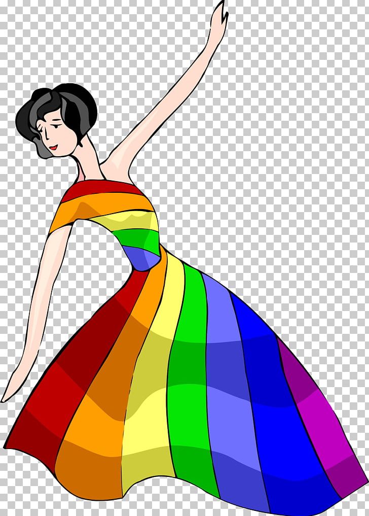 Rainbow Dress PNG, Clipart, Art, Artwork, Blue, Color, Dance Free PNG Download