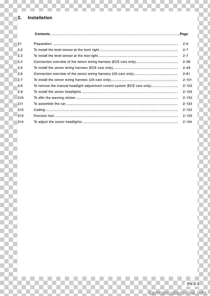 Index Product Manuals Text BMW Table Of Contents PNG, Clipart,  Free PNG Download