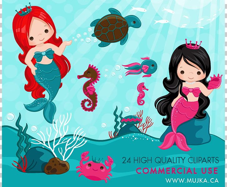Mermaid Under The Sea PNG, Clipart, Art, Cartoon, Clip Art, Computer Wallpaper, Cute Free PNG Download