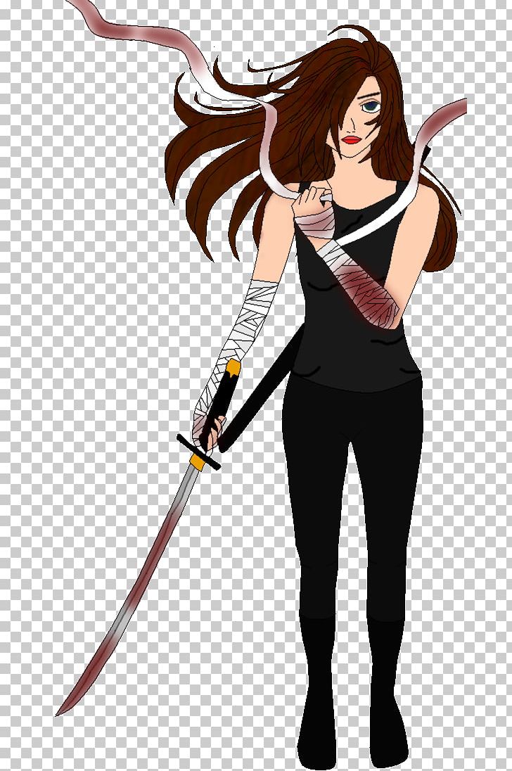 Sword Long Hair Character PNG, Clipart, Anime, Art, Character, Cold Weapon, Fiction Free PNG Download