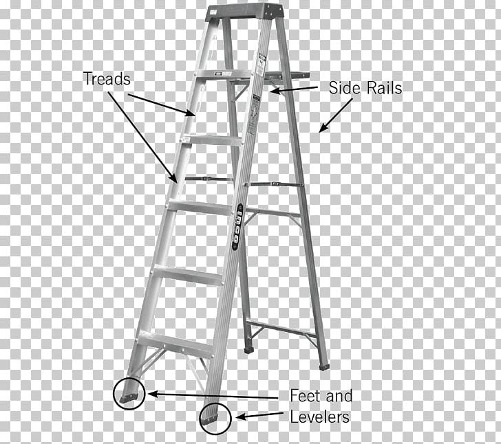 Ladder Stairs Scaffolding Aluminium Tool PNG, Clipart, Aluminium, Angle, Black And White, Building, Building Materials Free PNG Download