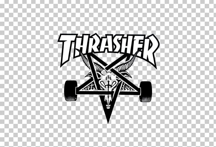 Thrasher Presents Skate And Destroy Skateboarding Magazine PNG, Clipart, Angle, Autocad Dxf, Black And White, Brand, Decal Free PNG Download