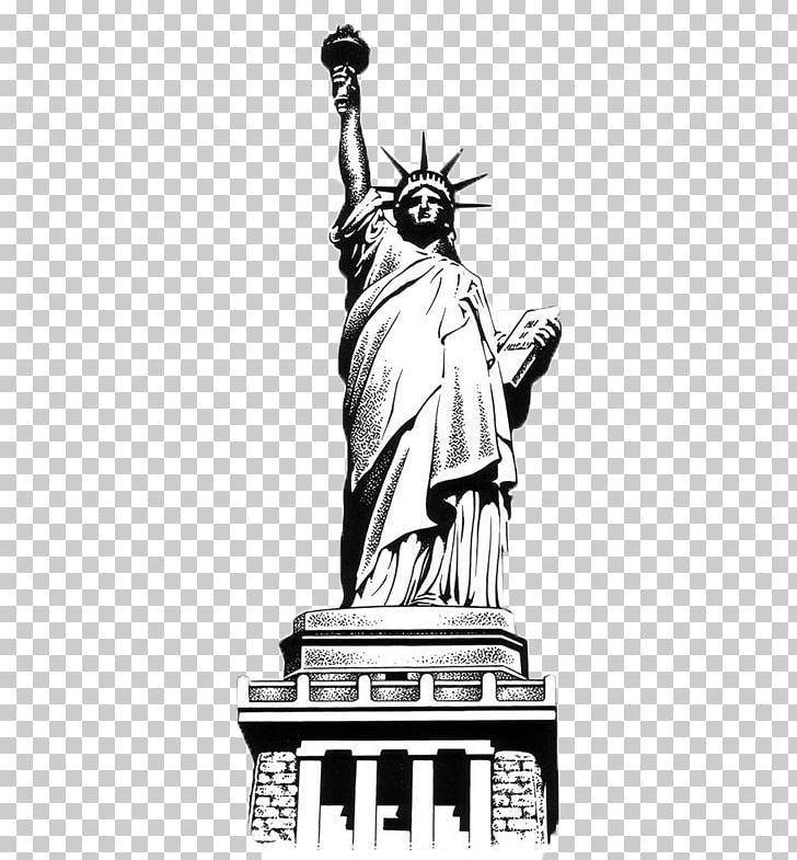 Statue Of Liberty Eiffel Tower Lion Of Belfort Drawing PNG, Clipart, Art, Artwork, Black And White, Caricature, Drawing Free PNG Download