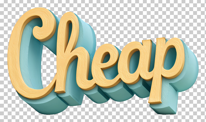 Cheap Logo - Cheap 3D Script Text PNG