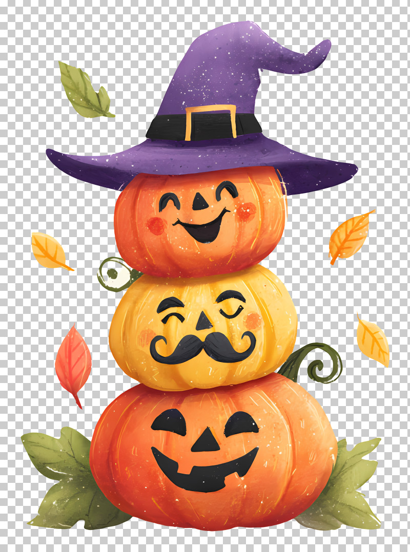 Stack Of Pumpkins - Cute Halloween Pumpkins Stack PNG