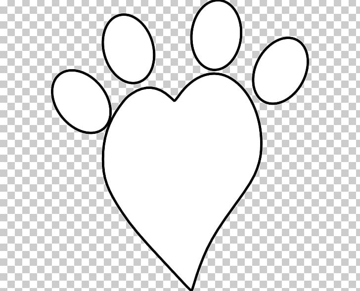 Heart Paw Dog PNG, Clipart, Angle, Area, Black, Black And White, Circle Free PNG Download