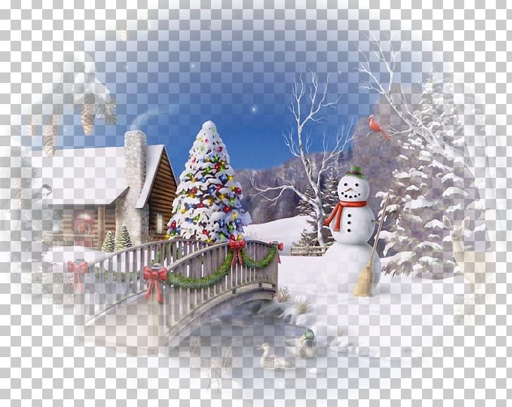 Christmas Landscape Painting Desktop PNG, Clipart, Christmas, Christmas Card, Christmas Eve, Christmas Ornament, Christmas Tree Free PNG Download