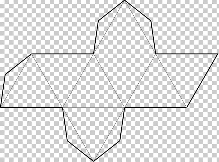 Triangle Net Polyhedron Octahedron Platonic Solid PNG, Clipart, Angle, Area, Art, Black And White, Circle Free PNG Download