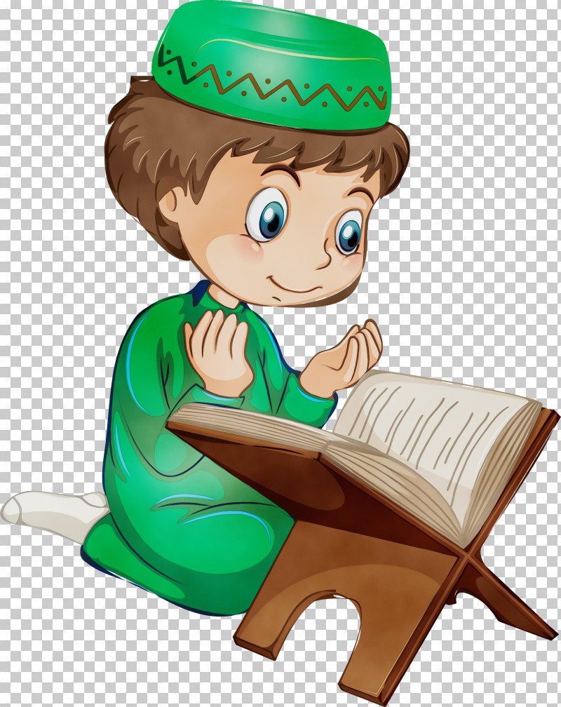 Cartoon Reading PNG, Clipart, Cartoon, Muslim People, Paint, Reading, Watercolor Free PNG Download
