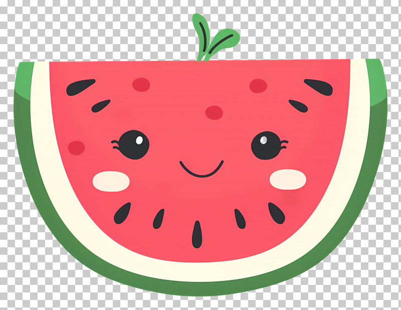 Cute Watermelon - Adorable Cartoon Watermelon Slice With A Smile PNG