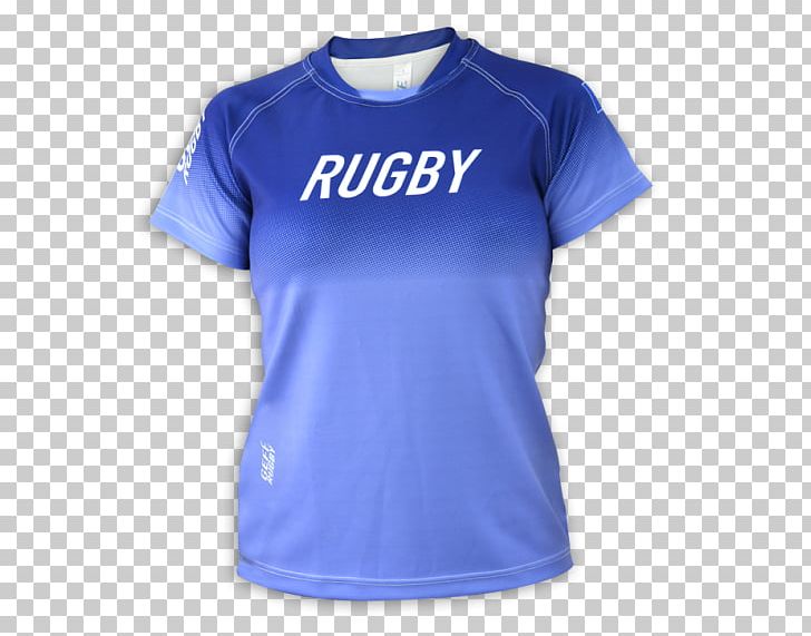 T-shirt Sleeve Sports Fan Jersey Rugby PNG, Clipart, Active Shirt, Blue, Brand, Clothing, Cobalt Blue Free PNG Download
