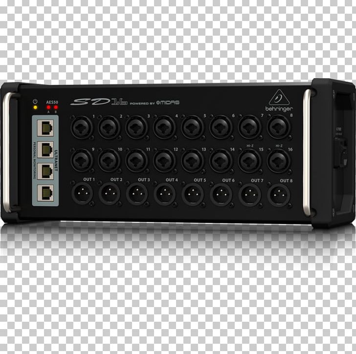 Microphone Digital Audio Stage Box Behringer Digital Snake SD16 Audio Mixers PNG, Clipart, Audio Equipment, Audio Mixers, Audio Mixing, Audio Receiver, Behringer Free PNG Download