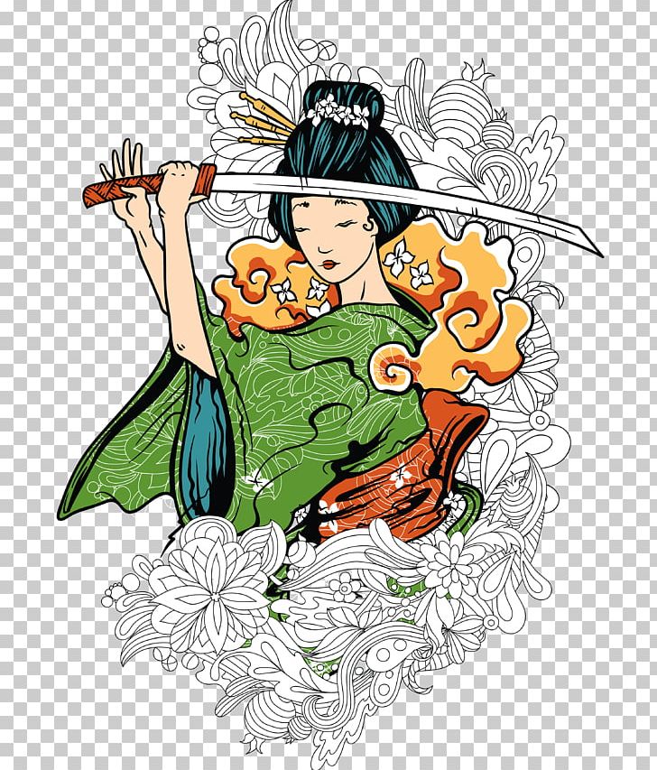 T-shirt Hoodie Geisha PNG, Clipart, Download, Fictional Character, Flower, Food, Hand Free PNG Download