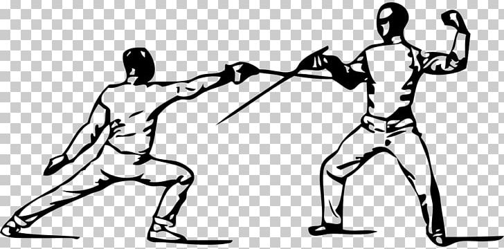Fencing Fence Foil PNG, Clipart, Angle, Arm, Art, Black And White, Cold Weapon Free PNG Download