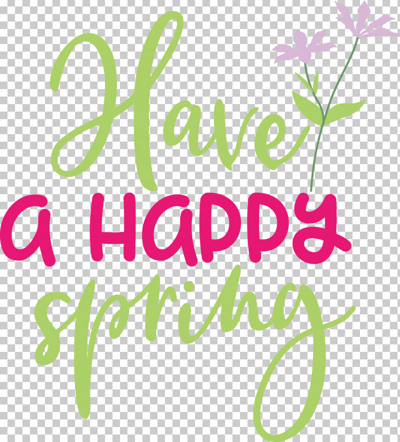 Spring Have A Happy Spring PNG, Clipart, Biology, Floral Design, Green, Leaf, Line Free PNG Download