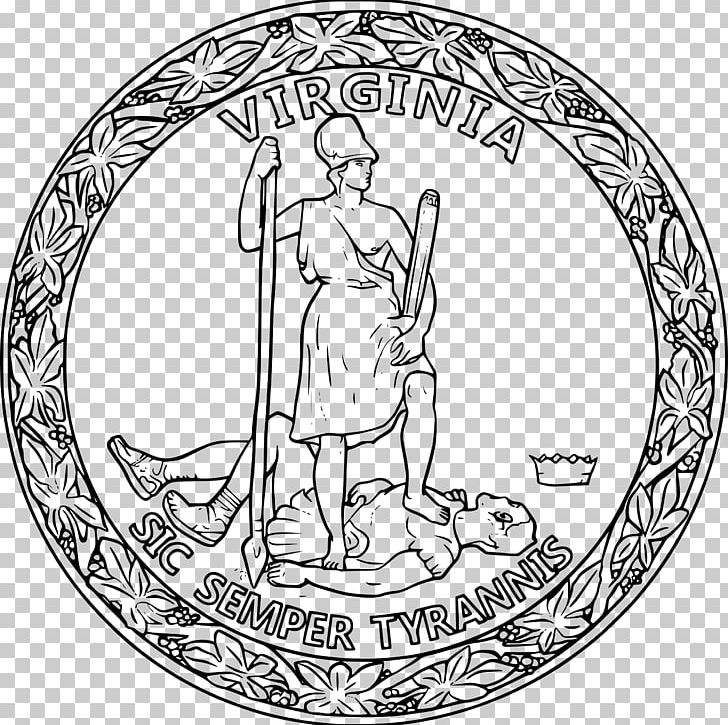 Flag And Seal Of Virginia Flag Of Florida PNG, Clipart, Animals, Area, Art, Black And White, Circle Free PNG Download