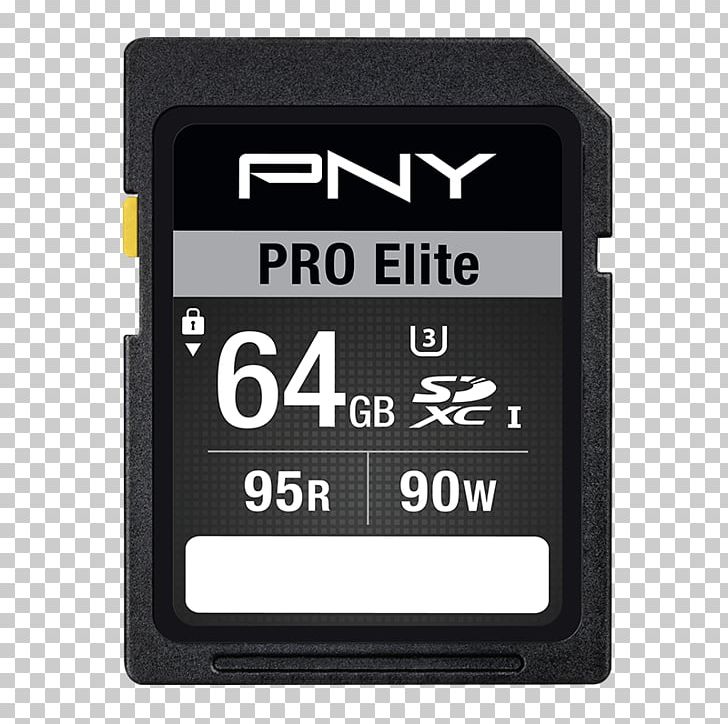 Flash Memory Cards Secure Digital SDXC Computer Data Storage PNY Technologies PNG, Clipart, Card, Computer Data Storage, Electronic Device, Electronics, Electronics Accessory Free PNG Download