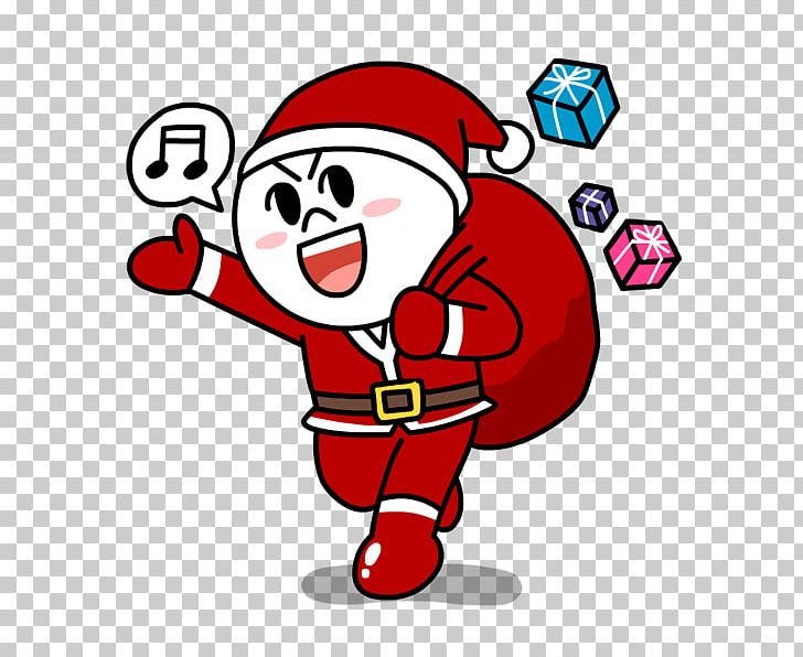 Macro Christmas Sticker Santa Claus LINE PNG, Clipart, Area, Artwork, Christmas, Christmas Ornament, Christmas Tree Free PNG Download