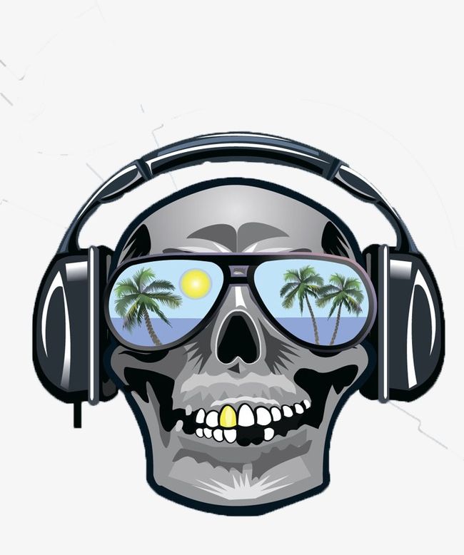 Skeleton Wearing Headphones PNG, Clipart, Glasses, Headphones Clipart, Illustration, Music, Music Theme Free PNG Download