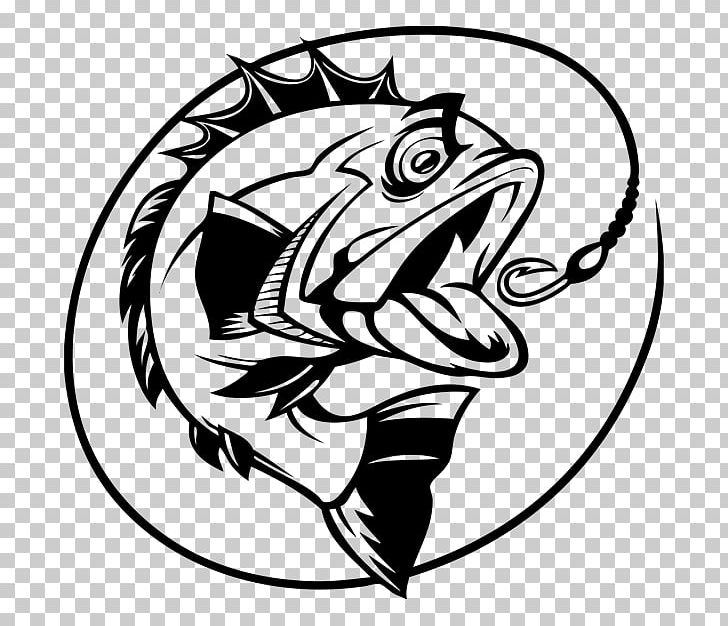 Bass Fishing Fish Hook Angling PNG, Clipart, Art, Artwork, Bass, Bass Fish, Black And White Free PNG Download