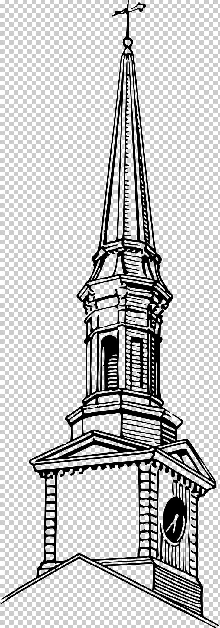 Steeple Line Art Spire Drawing PNG, Clipart, Angle, Artwork, Bell, Black And White, Building Free PNG Download