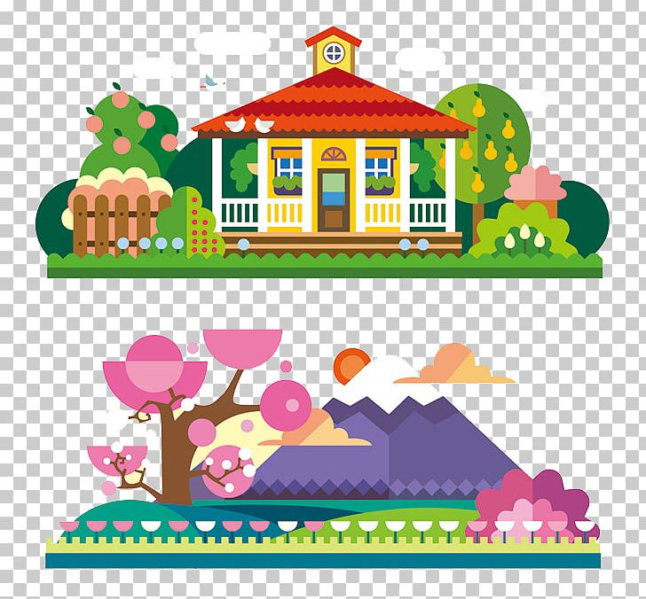 Spring Apartment Landscape Illustration PNG, Clipart, Area, Artwork, Balloon Cartoon, Beautiful, Beautiful Vector Free PNG Download
