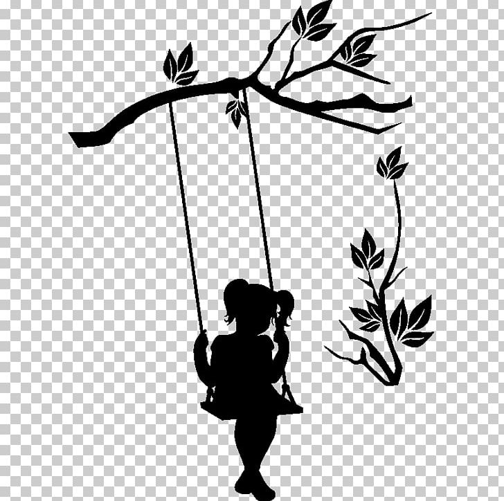 Swing Child Wall Decal Sticker PNG, Clipart, Art, Artwork, Bird, Black, Black And White Free PNG Download