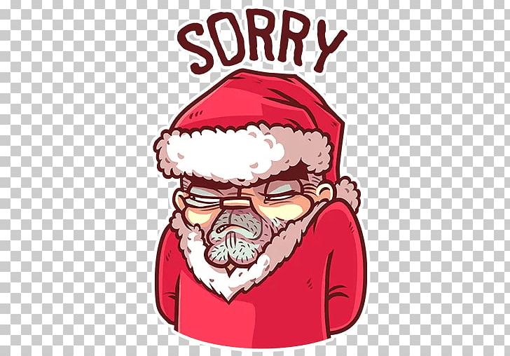 Santa Claus Telegram Sticker Christmas Film PNG, Clipart, Art, Bear, Cartoon, Christmas, Facial Expression Free PNG Download