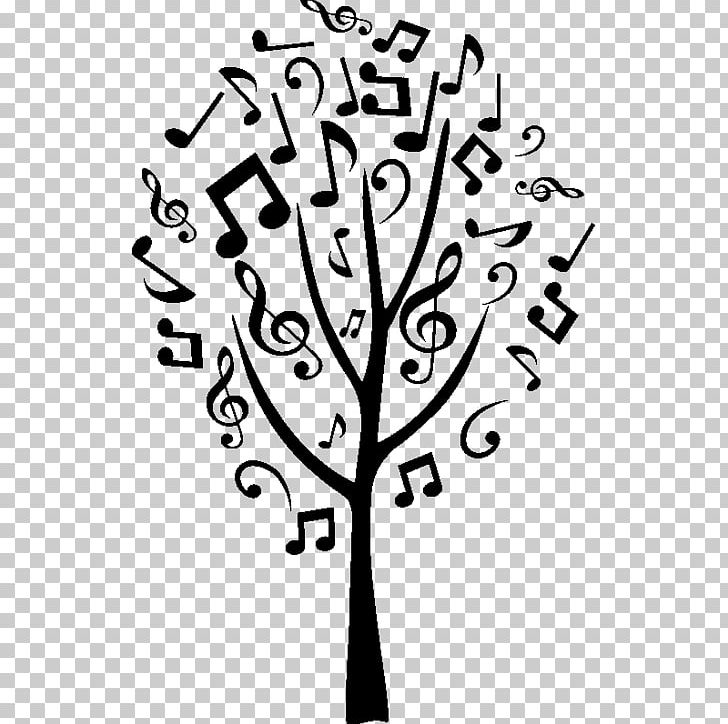 Sticker Text Musical Note Tree PNG, Clipart, Adhesive, Black, Black And White, Branch, Brand Free PNG Download