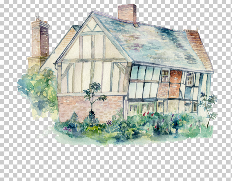 Watercolor Paint House Cottage Home Sketch PNG, Clipart, Building, Cottage, Drawing, Home, House Free PNG Download