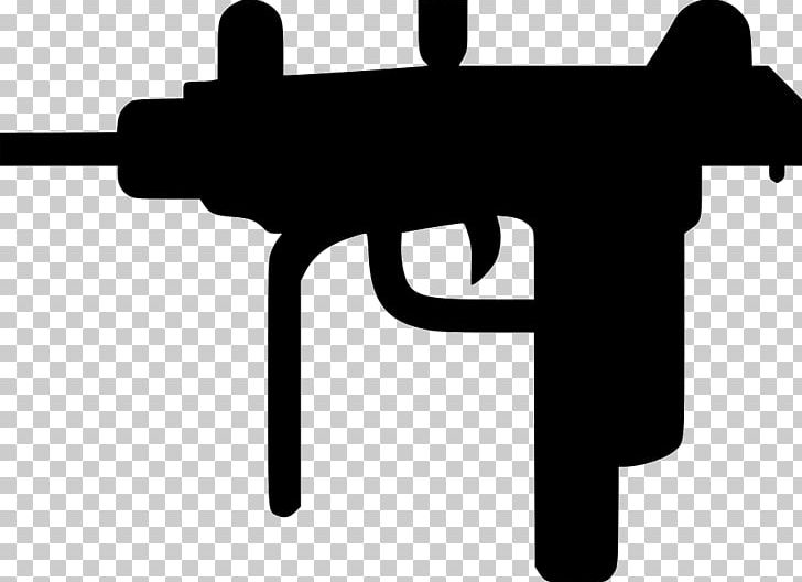 Machine Gun Firearm Uzi PNG, Clipart, Air Gun, Ammunition, Automatic Firearm, Black, Black And White Free PNG Download