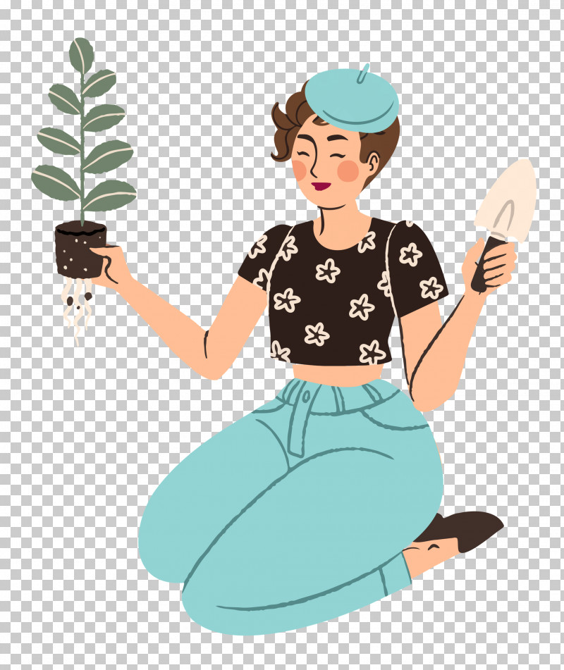 Planting Woman Garden PNG, Clipart, Cartoon, Fashion, Garden, Lady, Planting Free PNG Download