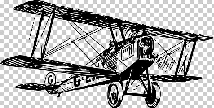 Biplane Airplane Aircraft PNG, Clipart, Aircraft, Airplane, Artwork, Biplane, Black And White Free PNG Download