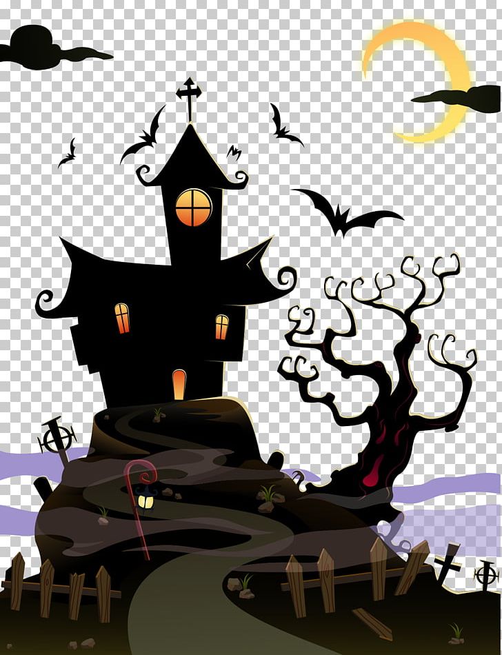 Halloween Ghost House PNG, Clipart, Art, Black, Cartoon, Clip Art, Design Free PNG Download